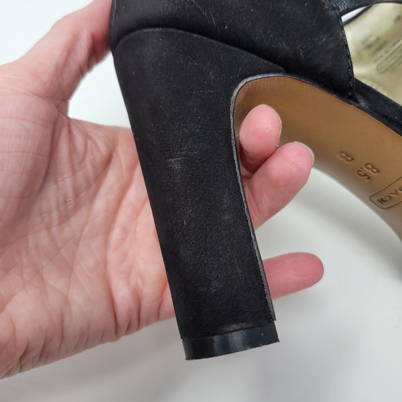 Coach Tristen Black Suede Tassel Pumps Heels Shoes 8.5B - Picture 5 of 14